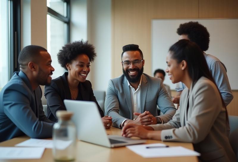 PersonaPro Services diverse team collaborating in a modern office