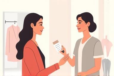 Image representing image consulting with a stylist advising a client
