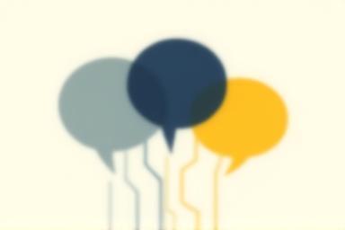 Image representing public relations with speech bubbles